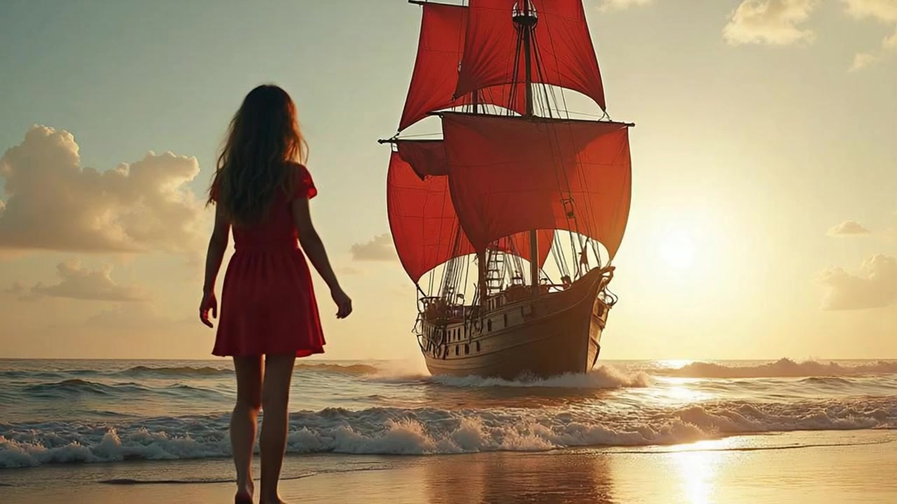 Scarlet sails (romantic novel in Russian)